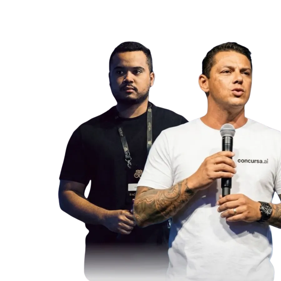 Evandro Guedes e Luiz, criadores do Concursa IA